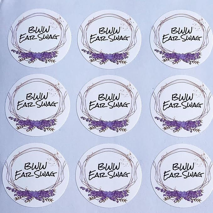 Custom Stickers for Weddings, Birthdays & Businesses - Personalized Labels with Your Logo - Waterproof, Fade and Heat Resistant - Pack of 100-1000 (Wreath U, 4 Inch)