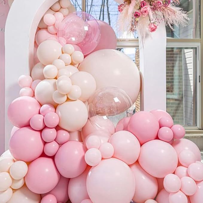 PartyWoo Pink and White Balloons, Party Decorations - Image 4