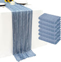 6Pack Dusty Blue Cheesecloth Table Runner 20 x 120 inch Gauze Table Runner | by Seveups