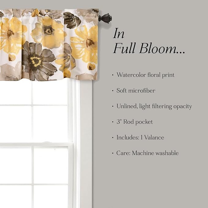 Lush Decor Leah Room Darkening Window Curtain Valance, 18 inch x 52 inch - Image 5