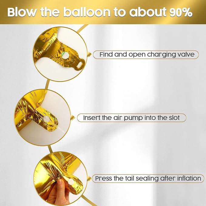 0 Balloon - Gold Birthday Number Balloons, 40 Inch Decorations Men Women | Gold - Image 6