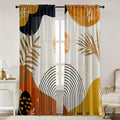 Colorful Boho Curtains Mid Century Modern Semi Sheer Curtains 52X96 Inch by GOLDLAWN