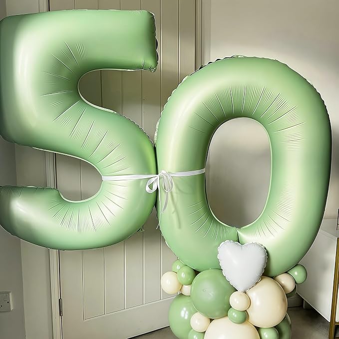 Sage Green Number 18 Balloon, 18 Balloon - Image 7