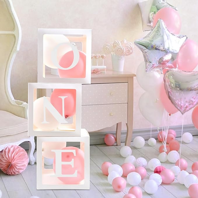 One Balloon Box First Birthday Balloons Boxes, 1st Birthday Party Decorations - Image 7