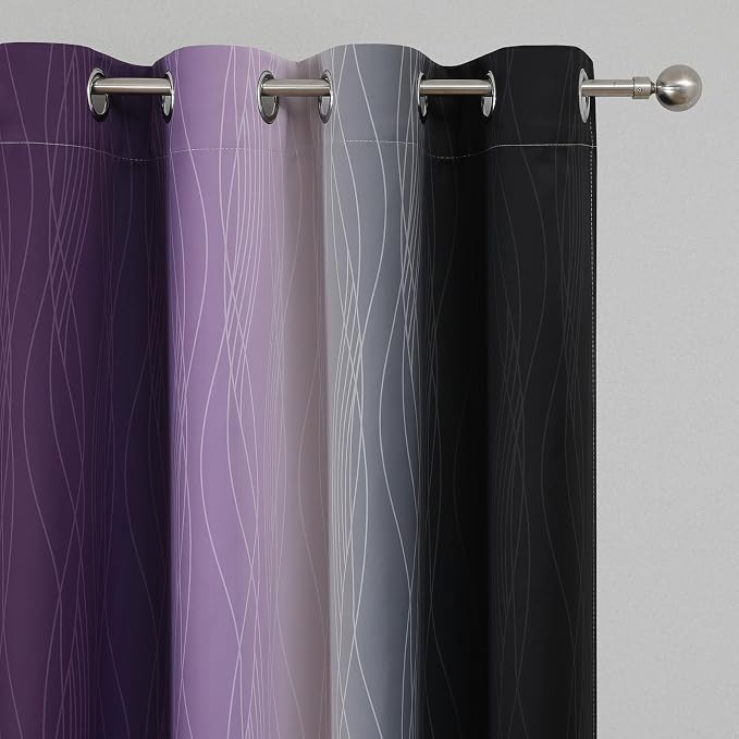 Purple and Black Blackout Curtains - Image 4