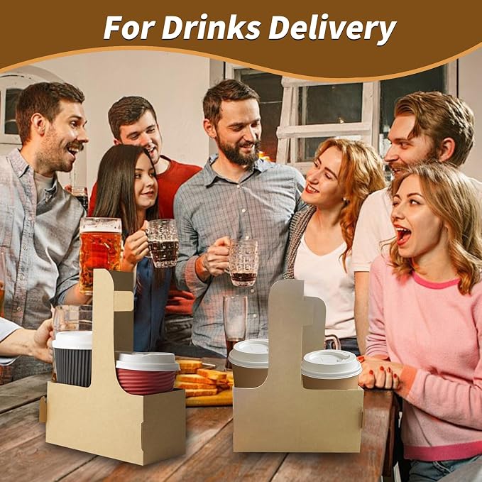 50 Pcs Coffee Drink Carrier - Image 3