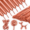 Metallic Rose Gold Long Balloons Premium 260 Twisting Animals Magic Balloons by ZBYDNG