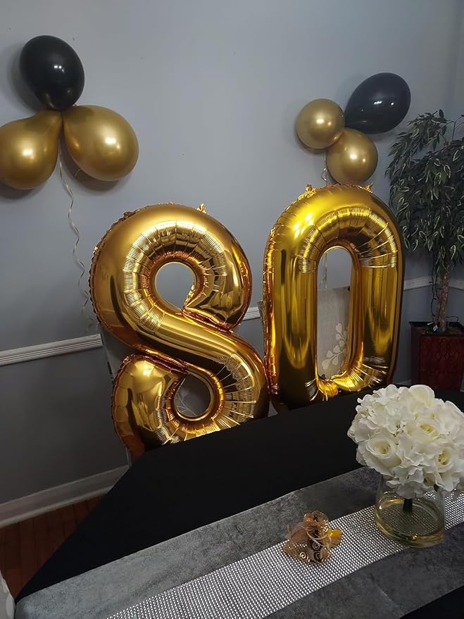 Number Balloons 40 Inch Gold 7 Balloon - Image 2