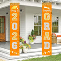 Graduation Decorations 2026 GRAD Banner Orange Porch Door Sign Welcome Banner by Labrostar