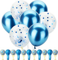 Mr. Pen- Blue Confetti Balloons, 12 Inch, 54 Pack | Latex Metallic Blue Balloons by MrPen