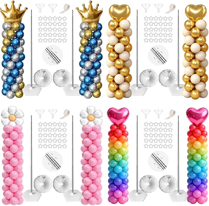 Balloon Column Stand Kit Sets of 2, 80 Inch Adjustable Balloon Stand Balloons - Image 2
