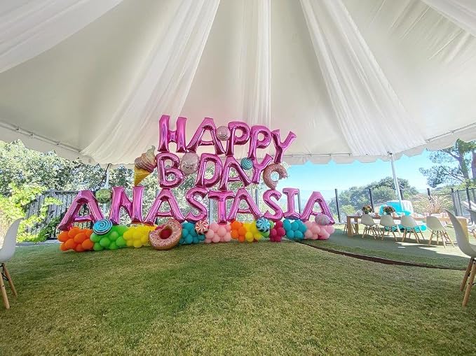 Hot Pink Letter O Balloons, O Letter Balloon 40 Inch Foil O Balloon | Hot Pink - Image 6