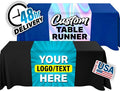Custom Table Runner Cover with Logo Text Personalized Customizable by Dot4DotPrinting