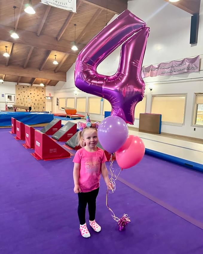 3 Balloon - Pink Birthday Number Balloons, 40 Inch Decorations Men Women | Pink - Image 2