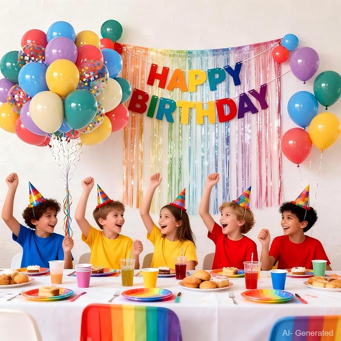 Boho Rainbow Balloons, Colorful Balloons, Party Decor | 50 Pcs 12 In, Light - Image 4