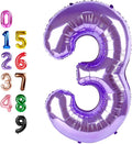 Number Balloons 3 Balloon Purple by Enyeopd