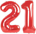 21 Balloon - Red Birthday Number Balloons, 40 Inch Decorations Men Women | Red by ALPHADELTAPI
