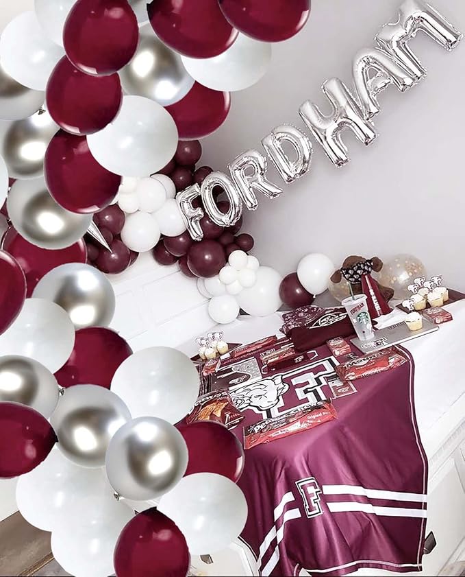 Graduation Decorations Maroon/Maroon White Graduation Party Decorations - Image 7