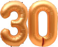 30 Balloon Number, 40 Inch Orange Foil Balloons Giant Jumbo Helium Number 30 by VHUWE