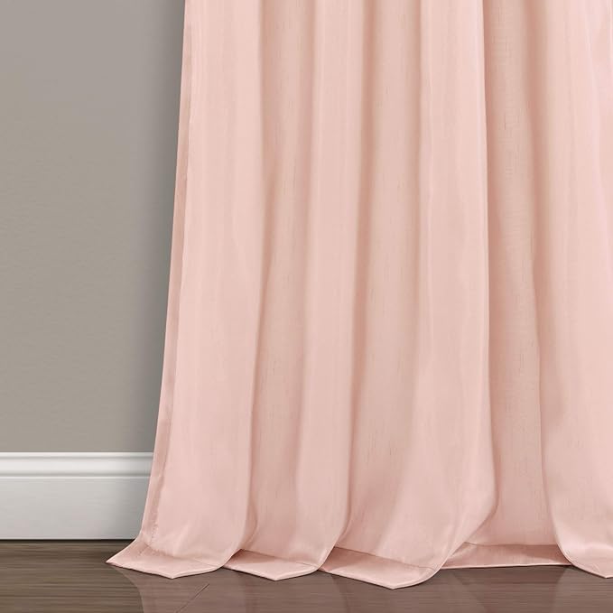 Lush Decor Night Sky Window Curtain Panel, Single 42"W x 108"L Gray & Blush - Image 4