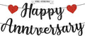Pre-Strung Happy Anniversary Banner by PerfectOccasion
