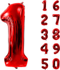 40 Inch Red Number 1 Balloon Large Red Foil Balloon Red 1 Balloons Mylar Helium by Yeodong