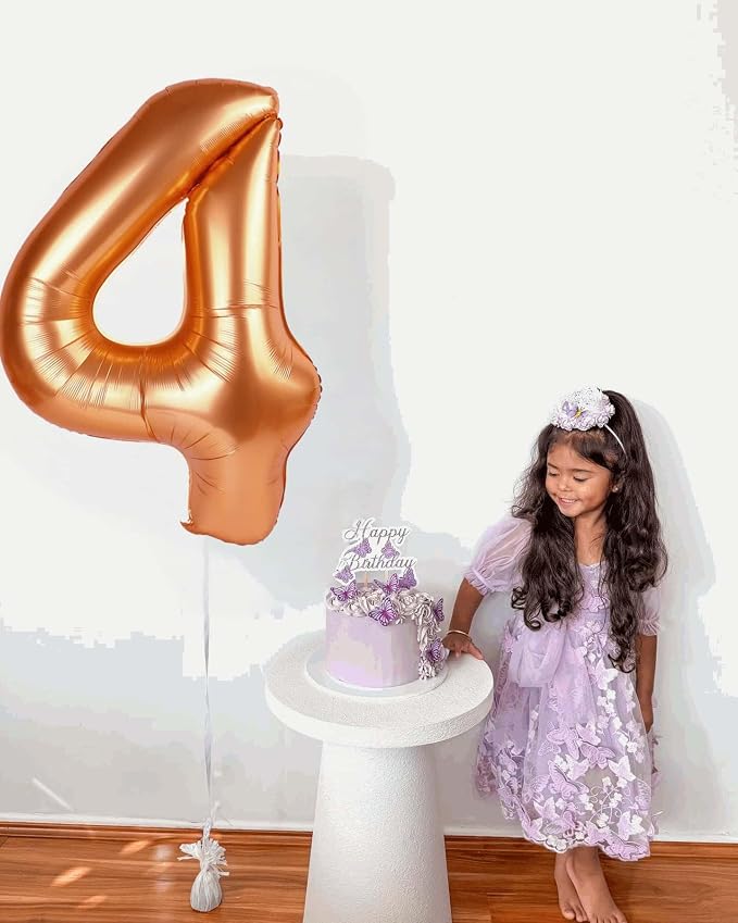 Orange Number 3 Balloon 40 Inch, 3rd Birthday Party Decorations Men Women | - Image 7