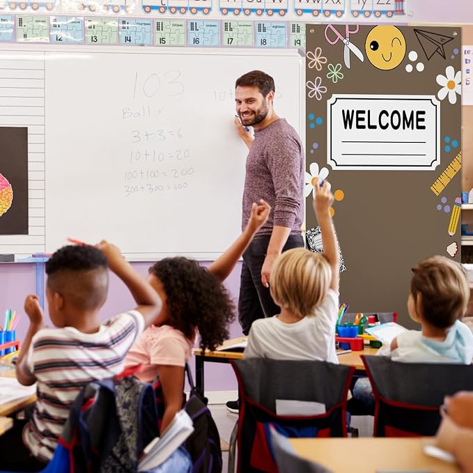 HunnmingRe Boho Classroom Decor Welcome Back to School Banner First Day of - Image 5