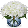 Hollyone White Hydrangea Artificial Flowers by Hollyone