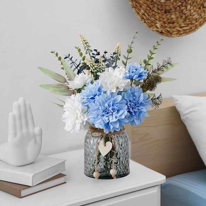 Leftover Fake Flowers in Vase, Faux Flowers in Vase, Table Centerpieces - Image 9