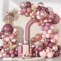 Ouddy Party Dusty Rose Pink Balloons Garland Arch Kit 18 12 10 5 Inch | by OuddyParty