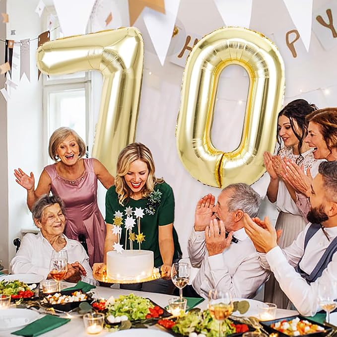 Champagne Gold Number 56 65 Balloon - Image 6