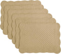 HOMBYS Quilted Placemats Set of 6 Washable-13x18 inches Rectangular Placemats by HOMBYS