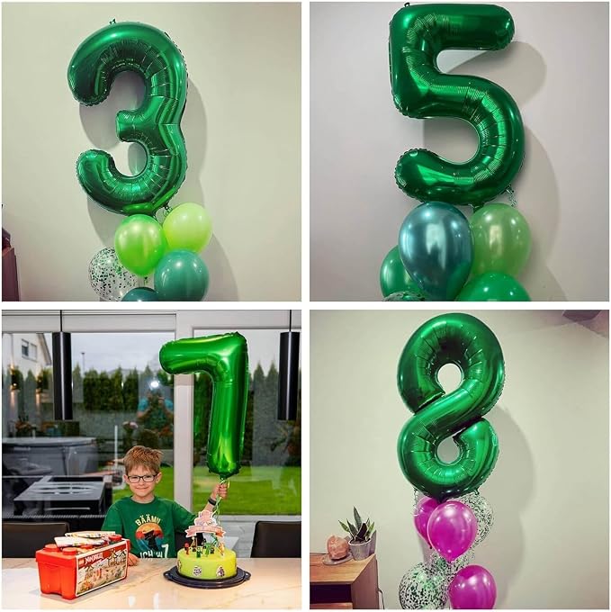 Number 19 Dark green Balloons 40 Inch Giant Dark green Number 19 Balloons - Image 6