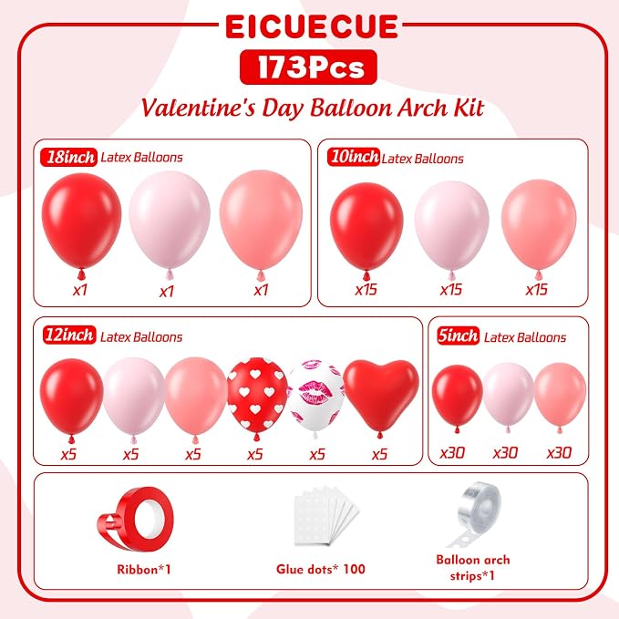 Valentines Day Balloons Garland Arch Kit - Image 2