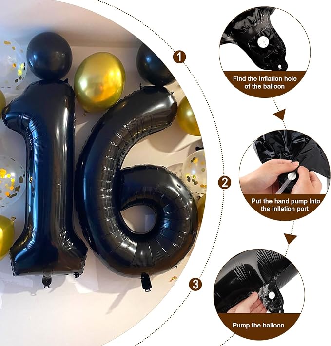 Number Balloons Black 7 Balloon 40 inch - Image 6
