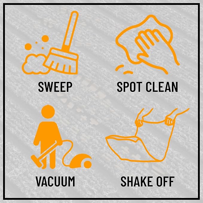 Ottomanson 2' x 10' Hallway Runner with Scraper Pile - Extra Durable Non-Slip Rug Mat for Indoor & Outdoor Use - Ideal for Kitchen, Entryway, Patio & Garage - High-Traffic Carpet, Red