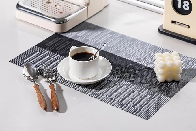 LEXMORE Placemats Vinyl/Plastic Woven Place Mats - Image 7
