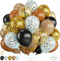 Black and Brown Balloons for Leopard Birthday Party Decorations | 12-inch black by FunHot