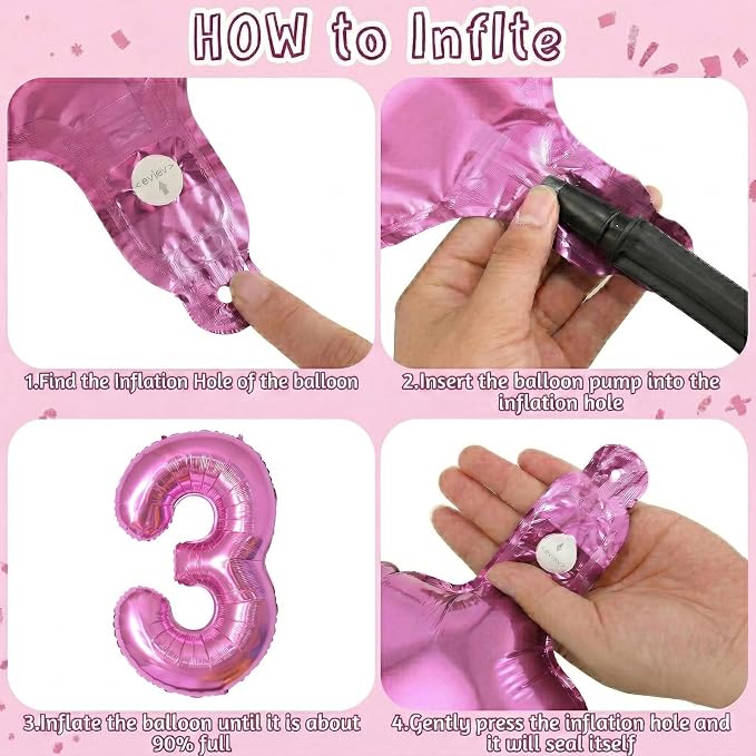 Pink Number 13 Balloon 40 Inch, Shiny Foil Numeral - Image 5
