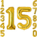 Gold Number 15 Balloon 40 Inch, Shiny Foil Decor by Unknown