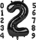 Number Balloons 40 Inch Black Number 2 by Mluchee
