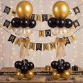 Hollowfly 2 Sets Retirement Party Decorations Black and Gold Balloon Stands by Hollowfly