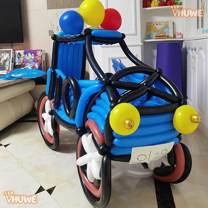 260 Balloons Black, Thickened 100 Pack Long Balloons Twisting Skinny Magic - Image 9