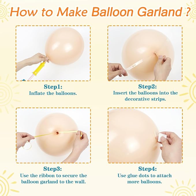151pcs Here Comes the Sun Balloon Arch - Image 3