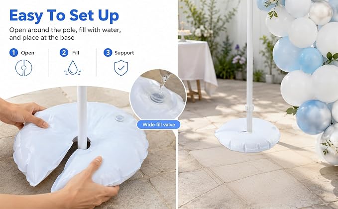 2 Pcs Water Weight Bags for Balloon Column Stand & Balloon Arch | Openable - Image 9
