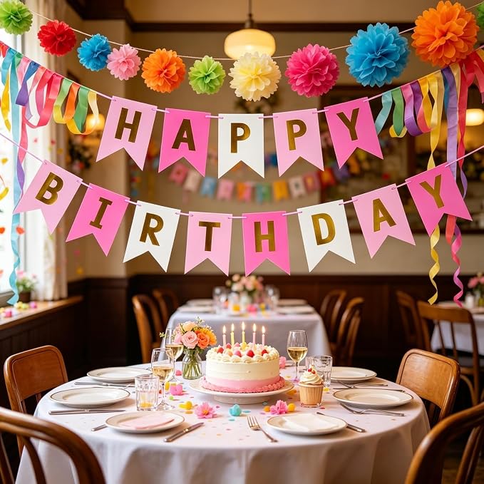 Happy Birthday Banner Birthday Party Supplies - Image 7