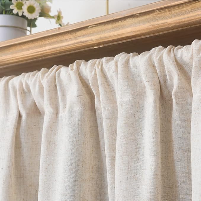 Sutuo Home Boho Sheer Curtain Valance Cotton Linen - Image 6