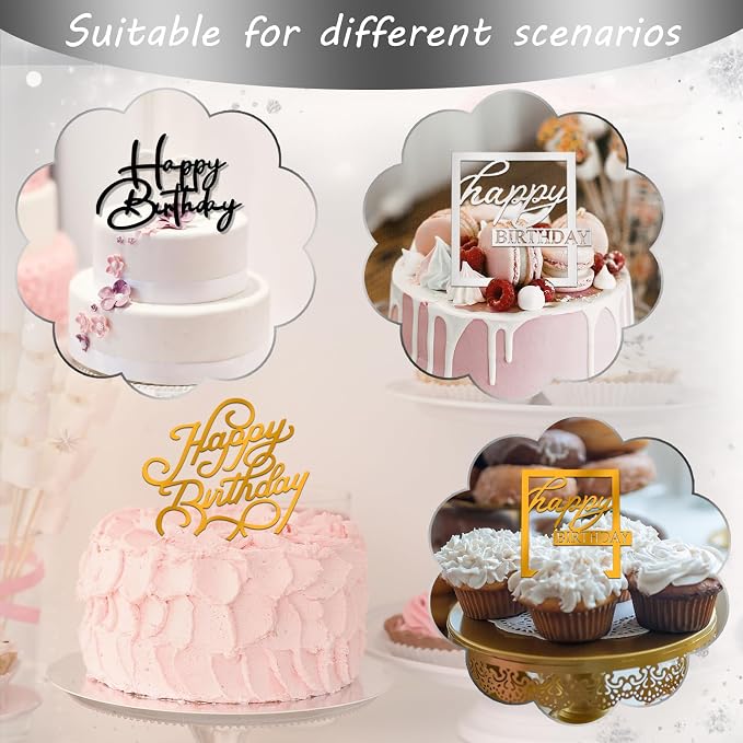 30PCS Happy Birthday Cake Topper Acrylic Cake Toppers - Image 4