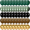 Green and Brown Balloon, Metallic Avocado Tan Chrome Gold Balloons by TAOYE